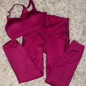Pink Bra and Legging Set